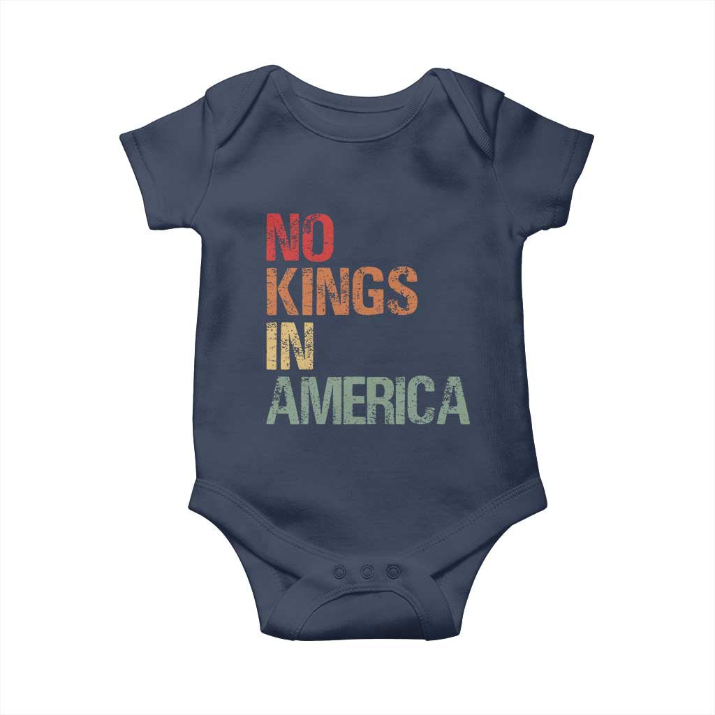 Retro No Kings in America Baby Onesie