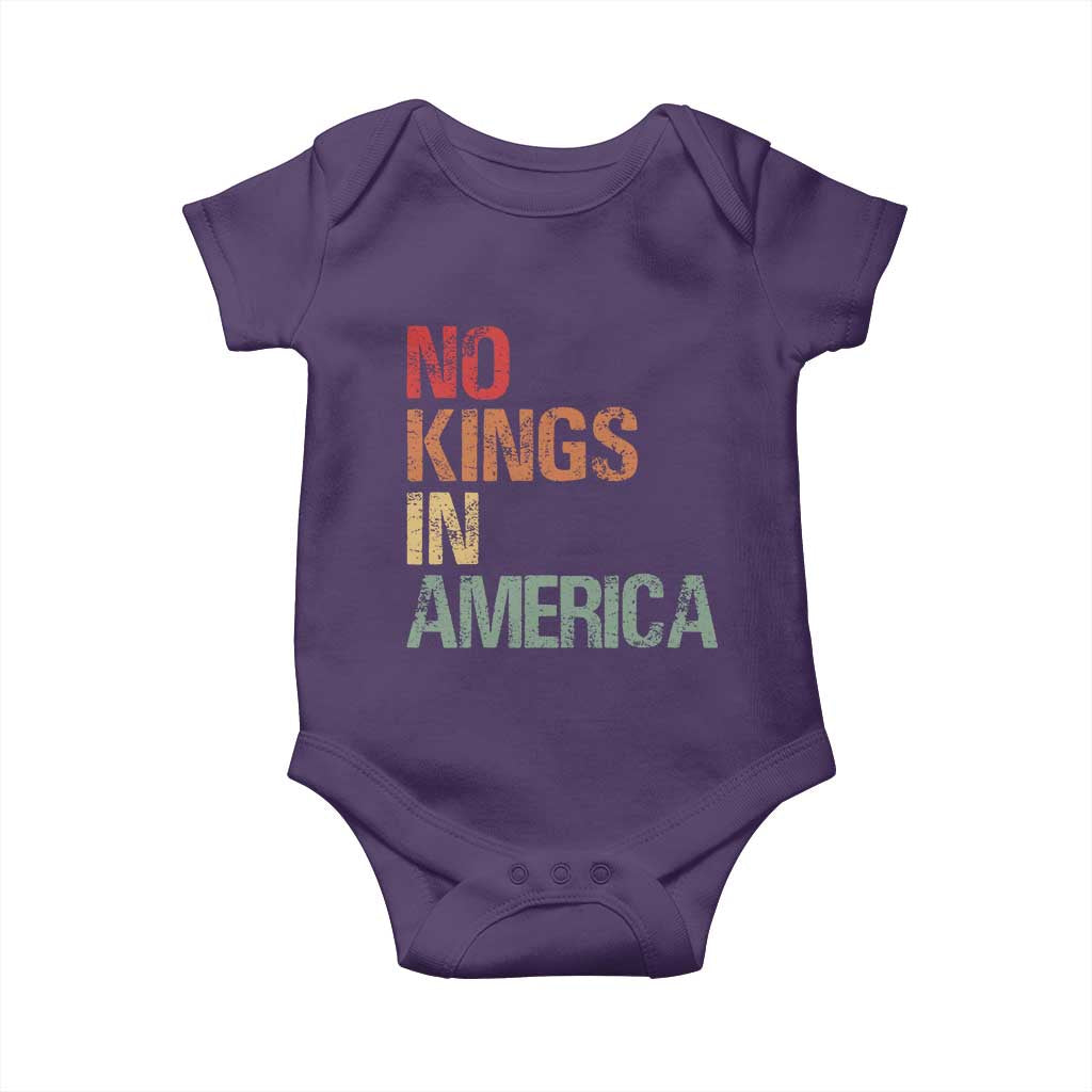 Retro No Kings in America Baby Onesie