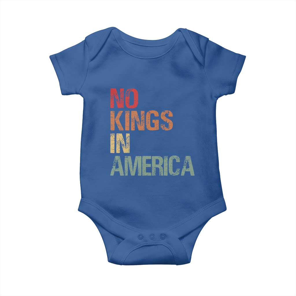 Retro No Kings in America Baby Onesie