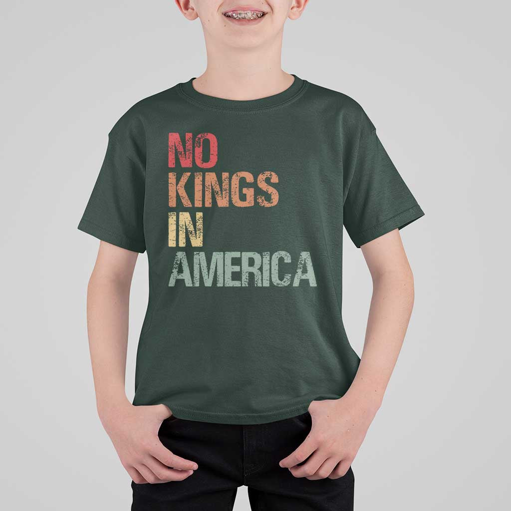 Retro No Kings in America T Shirt For Kid
