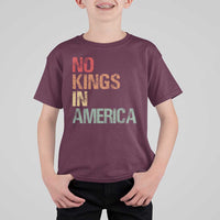 Retro No Kings in America T Shirt For Kid