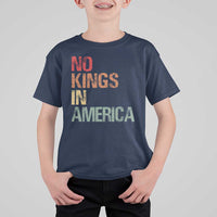 Retro No Kings in America T Shirt For Kid
