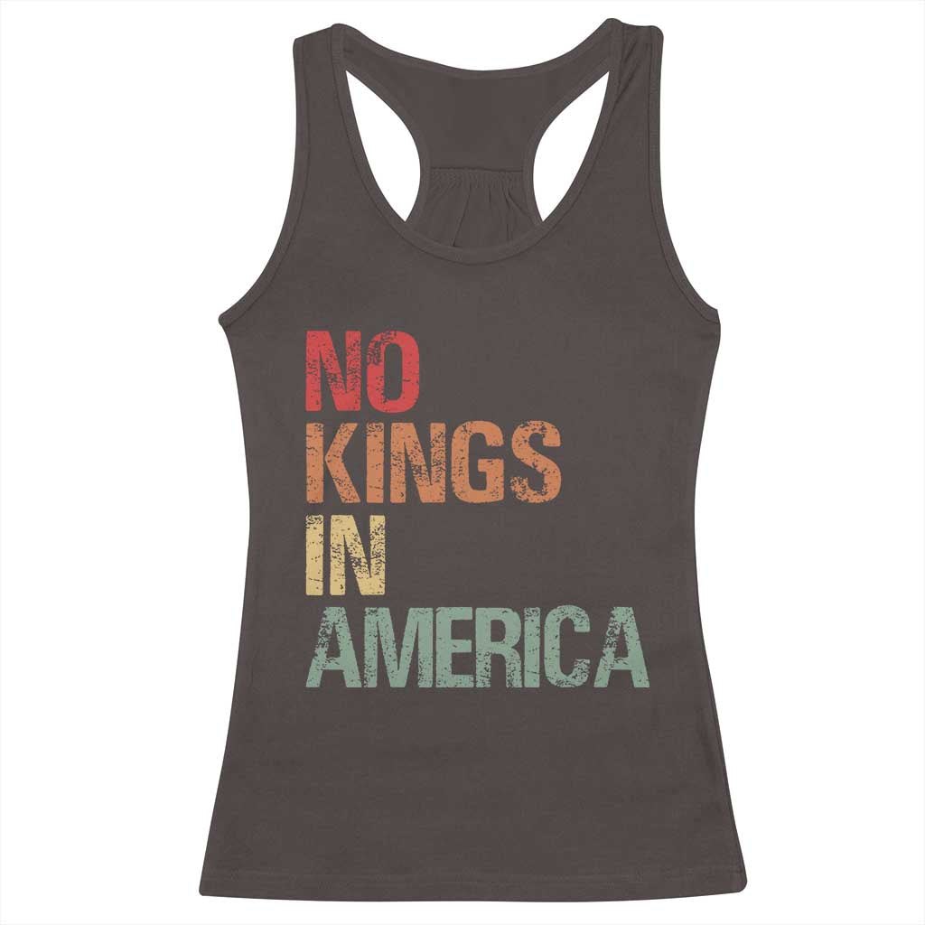 Retro No Kings in America Racerback Tank Top