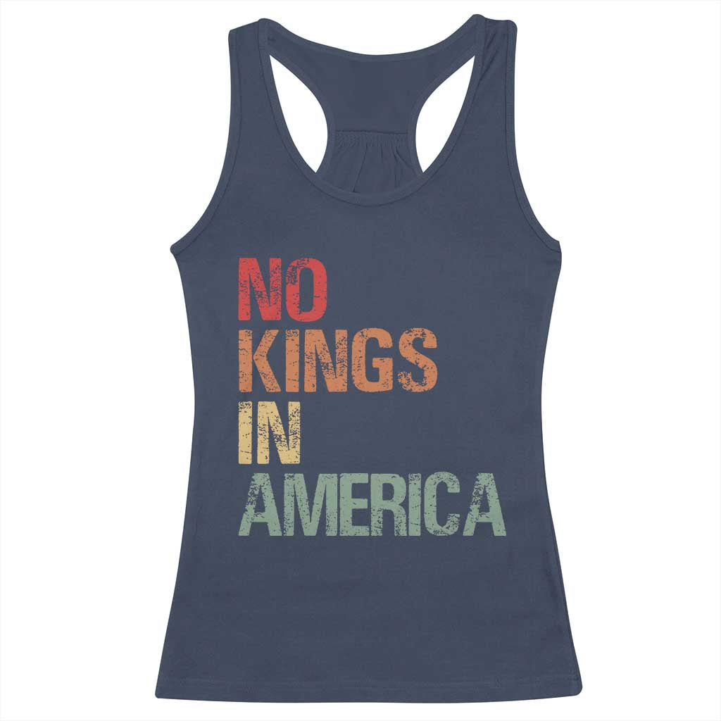 Retro No Kings in America Racerback Tank Top