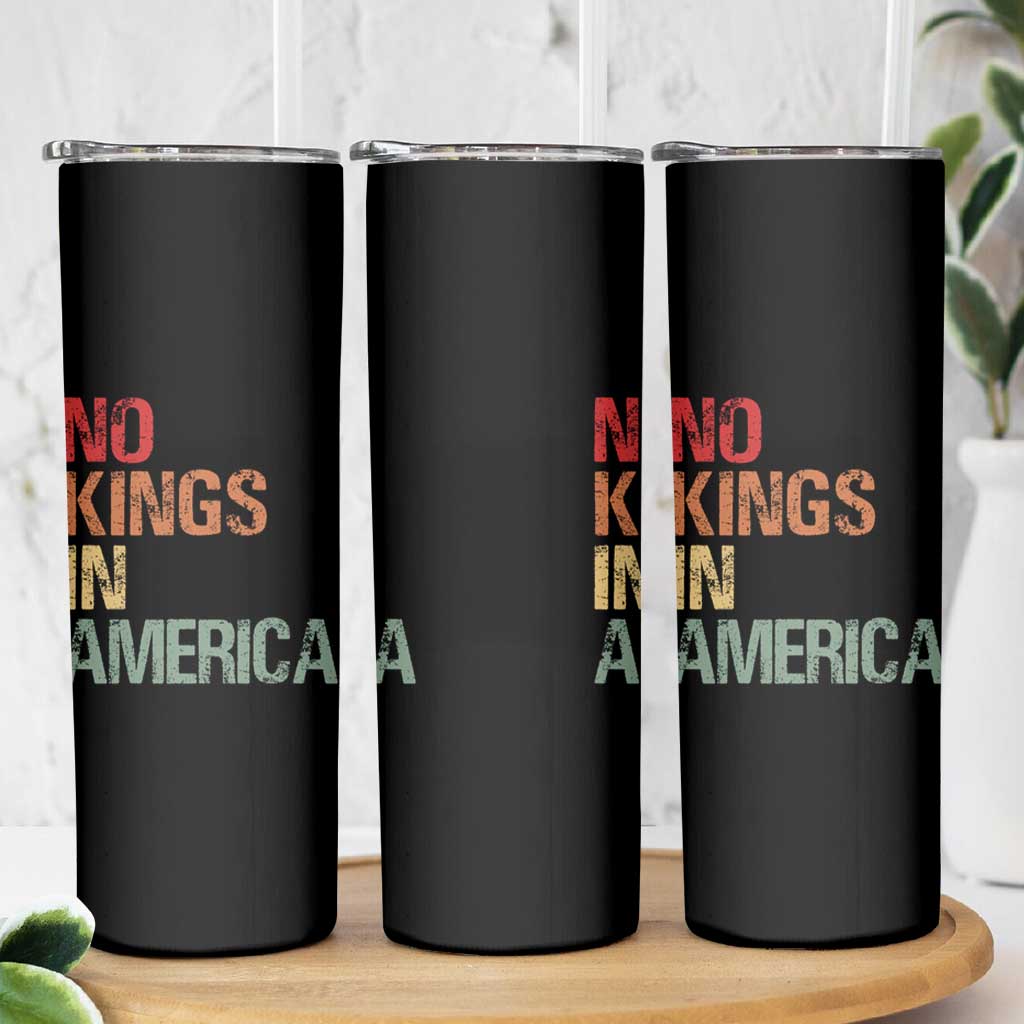 Retro No Kings in America Skinny Tumbler