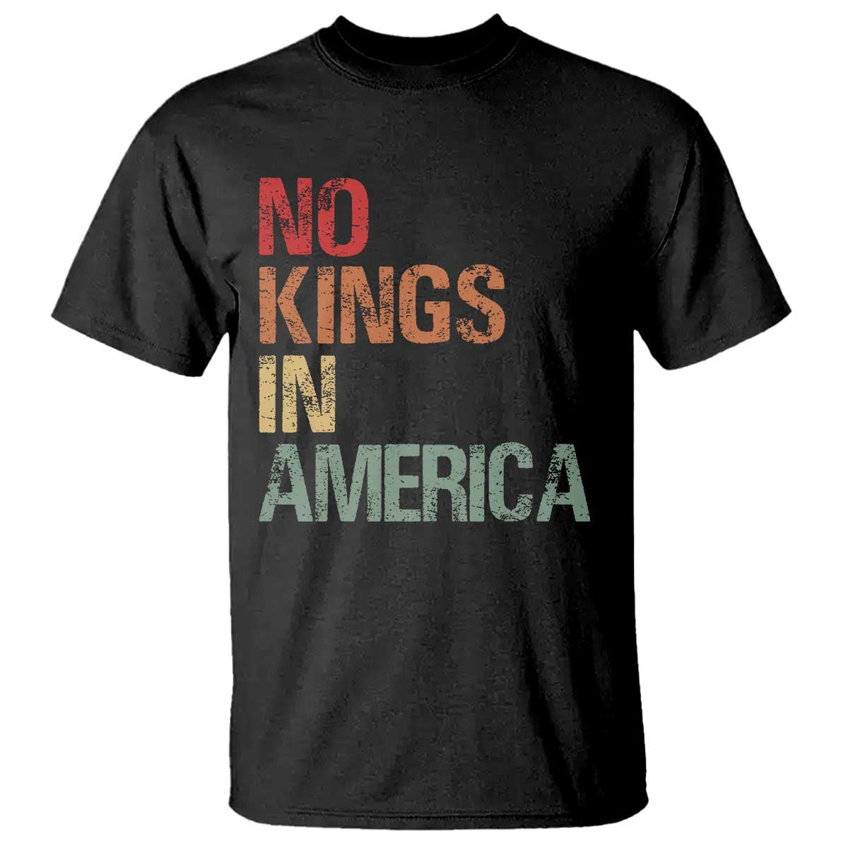 Retro No Kings in America T Shirt
