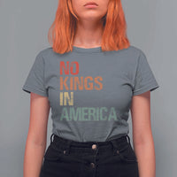 Retro No Kings in America T Shirt For Women