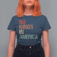 Retro No Kings in America T Shirt For Women