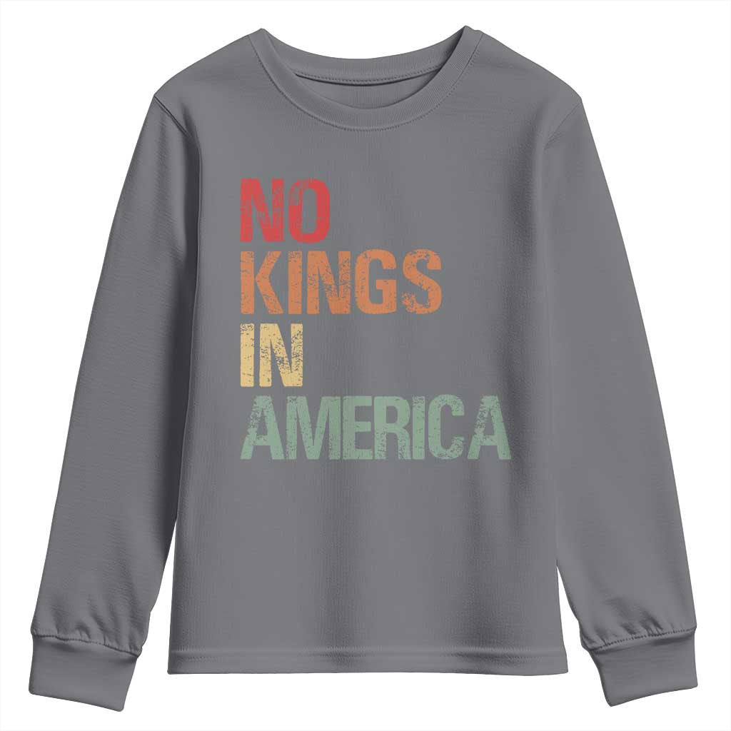 Retro No Kings in America Youth Sweatshirt
