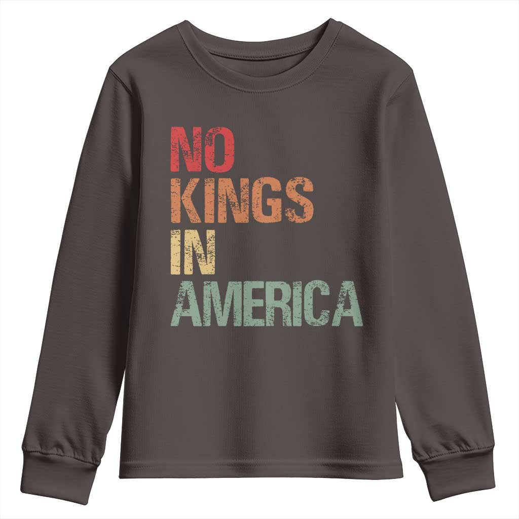 Retro No Kings in America Youth Sweatshirt