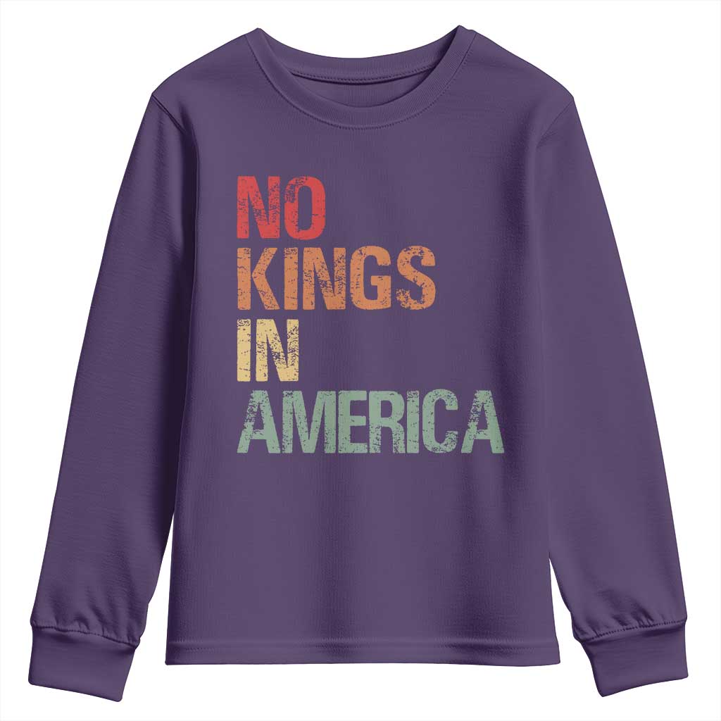 Retro No Kings in America Youth Sweatshirt