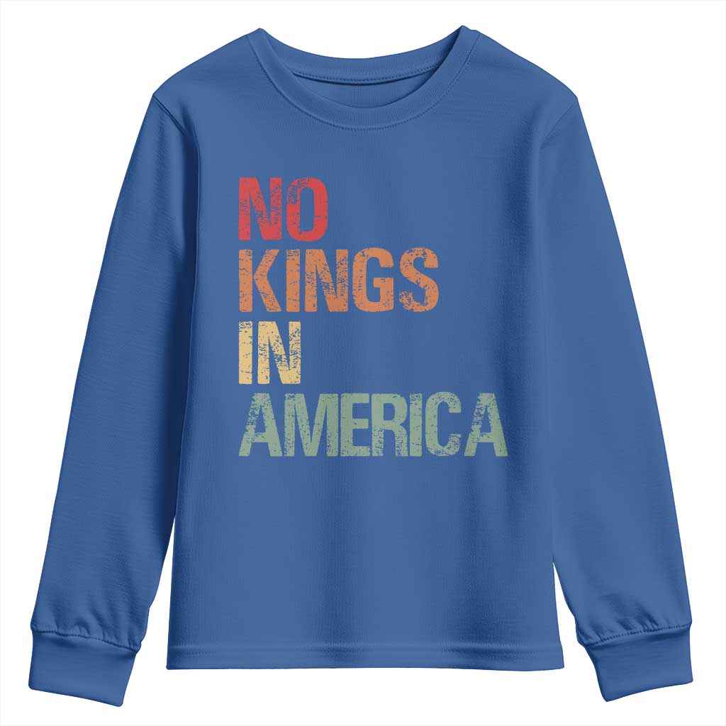 Retro No Kings in America Youth Sweatshirt