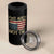 We Are Not Ok American Flag Upside Down 4 in 1 Can Cooler Tumbler