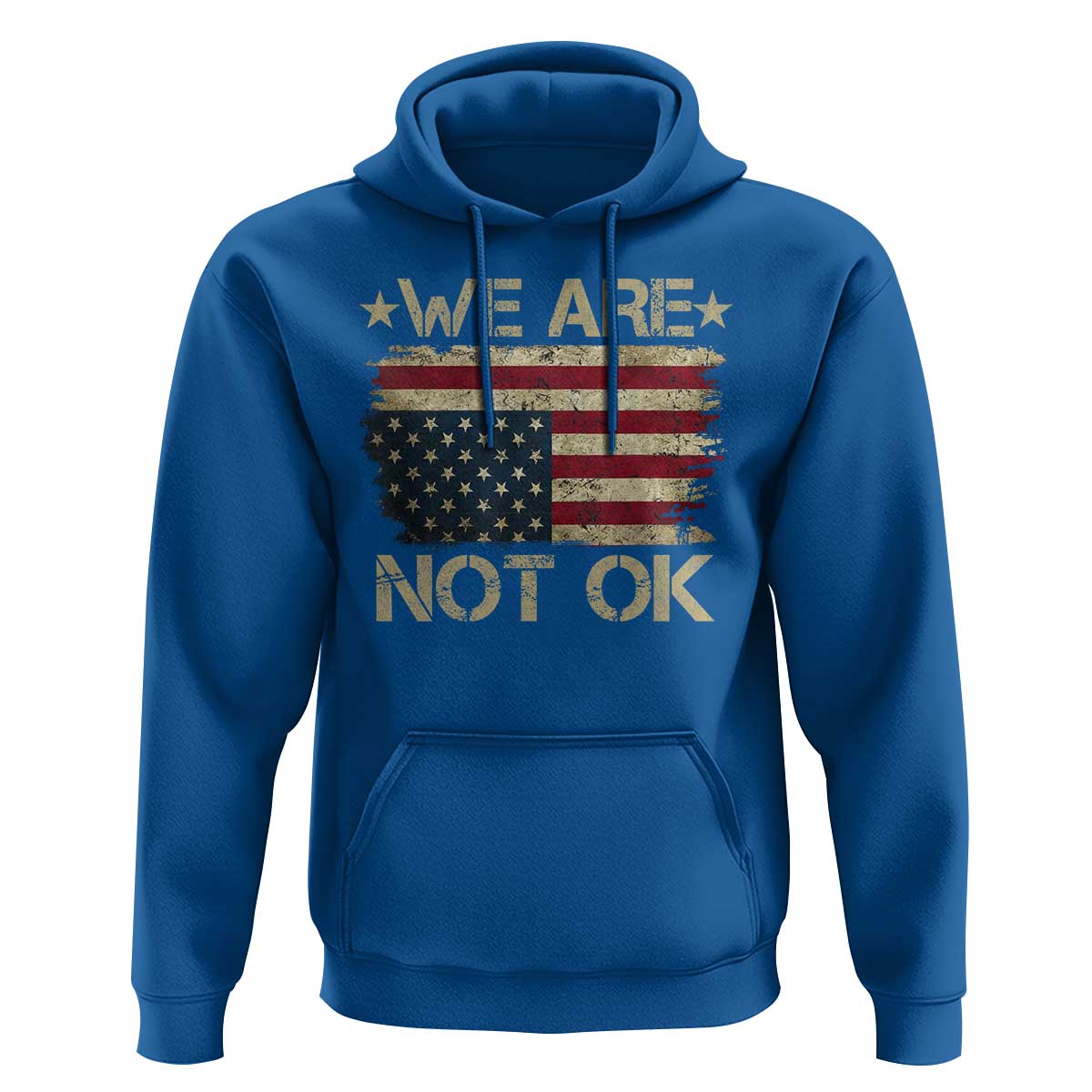 We Are Not Ok American Flag Upside Down Hoodie