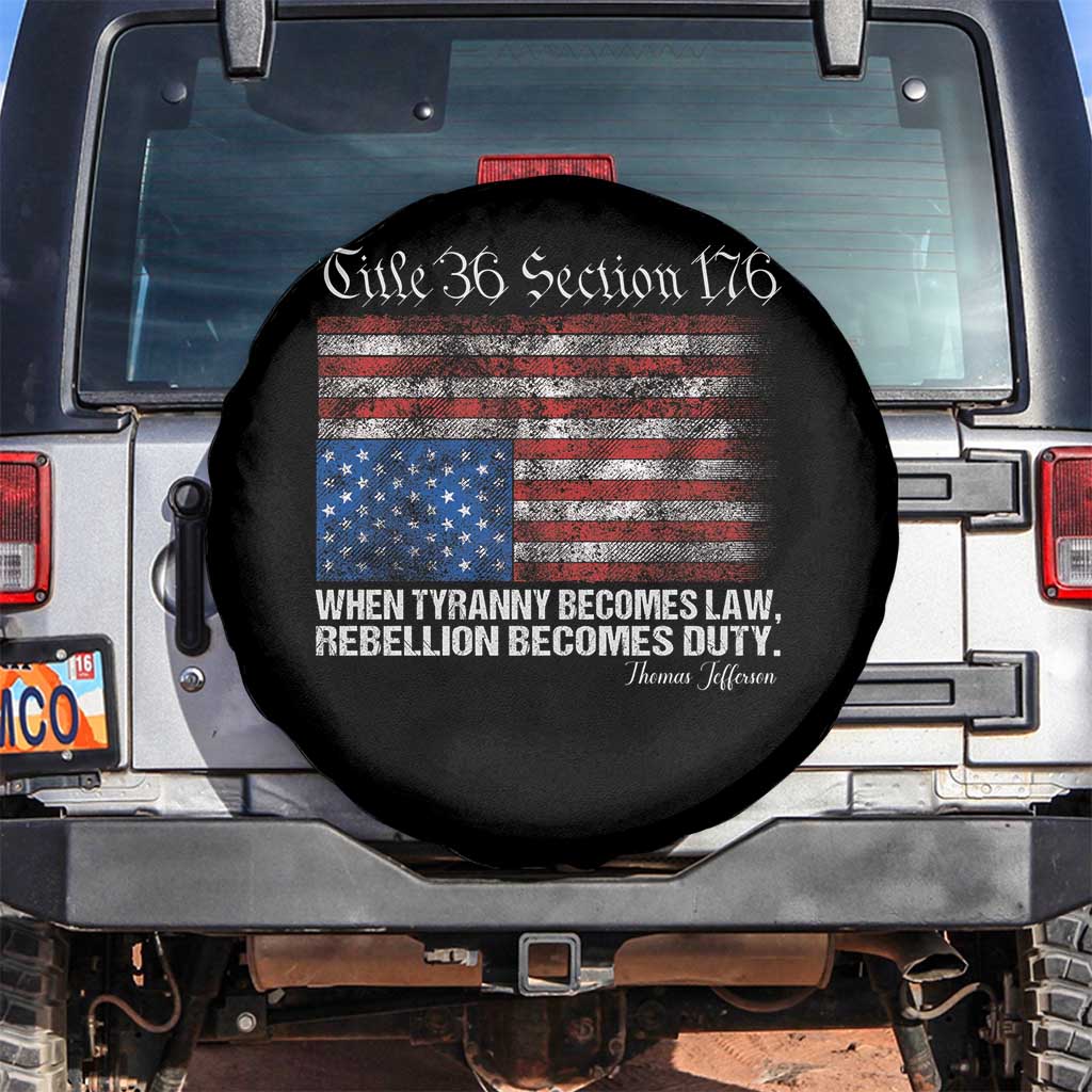 American Flag Upside Down Thomas Jefferson Spare Tire Cover When Tyranny Becomes Law Rebellion Becomes Duty