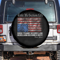 American Flag Upside Down Thomas Jefferson Spare Tire Cover When Tyranny Becomes Law Rebellion Becomes Duty