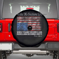 American Flag Upside Down Thomas Jefferson Spare Tire Cover When Tyranny Becomes Law Rebellion Becomes Duty