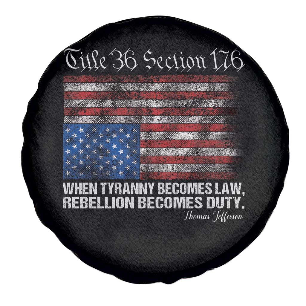 American Flag Upside Down Thomas Jefferson Spare Tire Cover When Tyranny Becomes Law Rebellion Becomes Duty