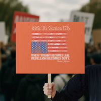 American Flag Upside Down Thomas Jefferson Protest Sign When Tyranny Becomes Law Rebellion Becomes Duty - Wonder Print Shop