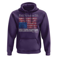 American Flag Upside Down Thomas Jefferson Hoodie When Tyranny Becomes Law Rebellion Becomes Duty