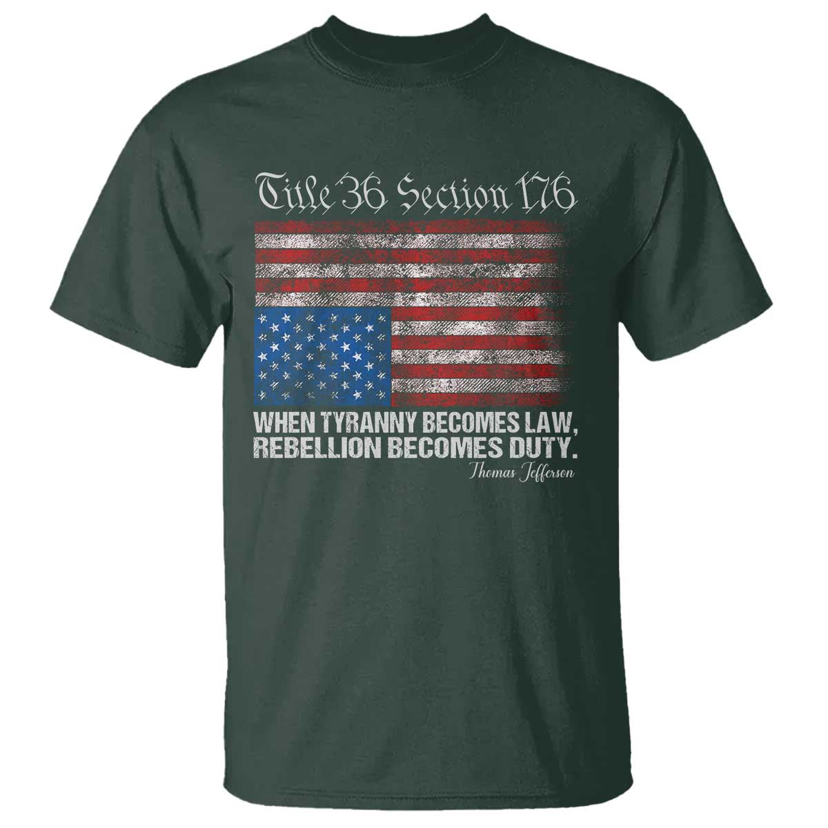 American Flag Upside Down Thomas Jefferson T Shirt When Tyranny Becomes Law Rebellion Becomes Duty