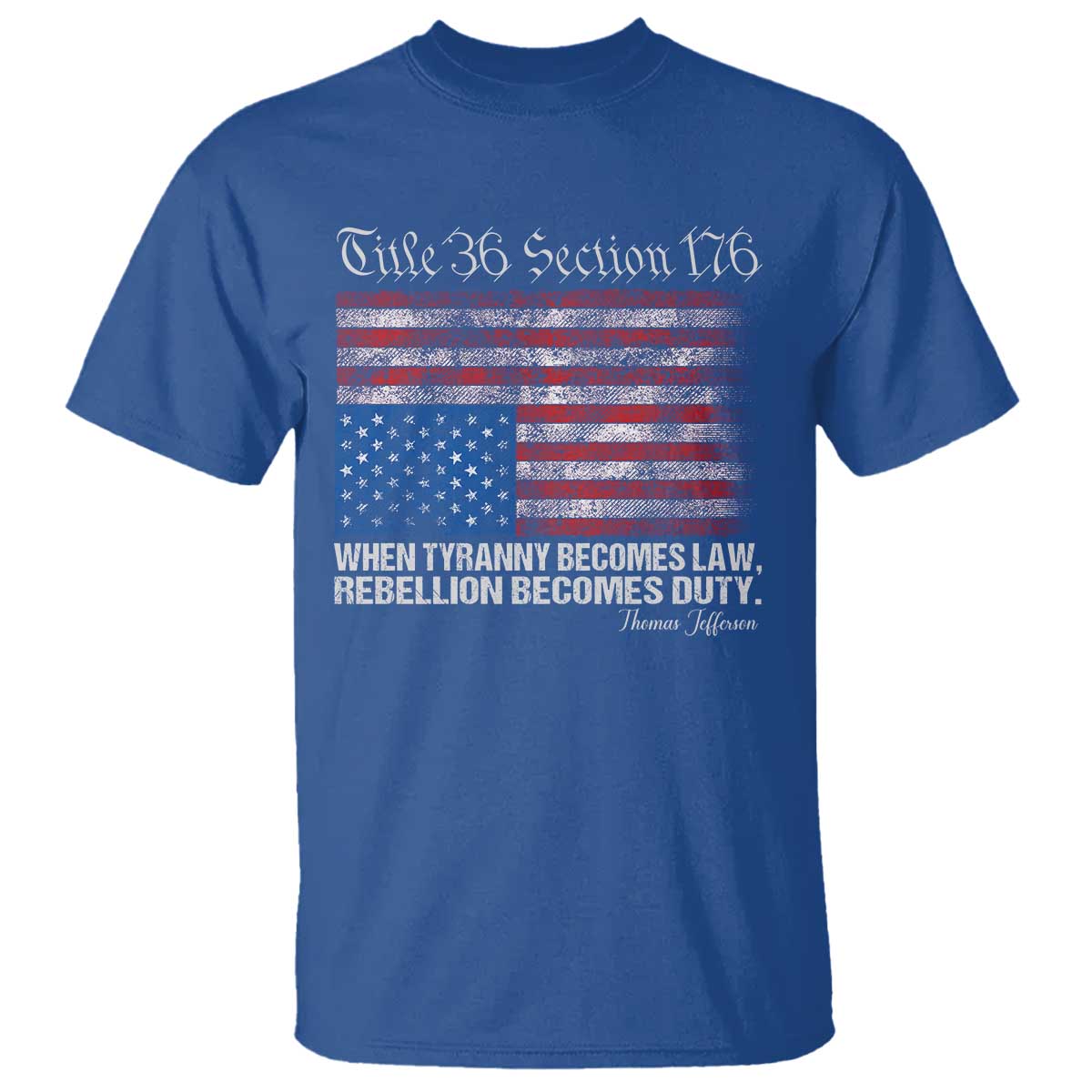 American Flag Upside Down Thomas Jefferson T Shirt When Tyranny Becomes Law Rebellion Becomes Duty