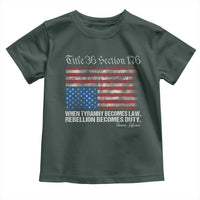 American Flag Upside Down Thomas Jefferson Toddler T Shirt When Tyranny Becomes Law Rebellion Becomes Duty