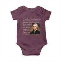 Political Thomas Jefferson Quote Baby Onesie Prevent The Government From Wasting The Labors Of The People Under The Pretense Of Taking Care