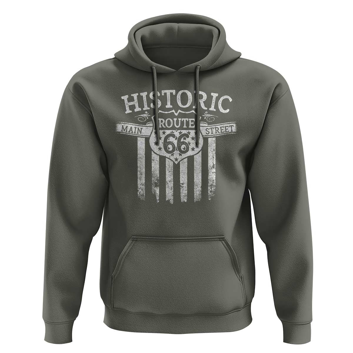 Historic Route 66 Highway Hoodie Main Street Of America