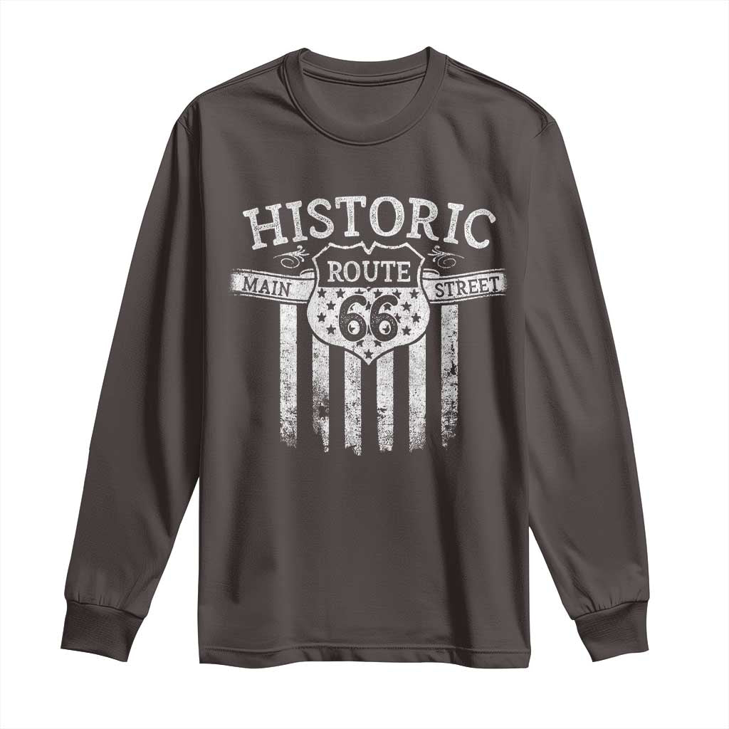 Historic Route 66 Highway Long Sleeve Shirt Main Street Of America