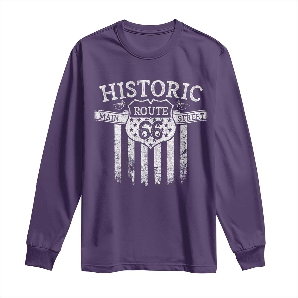 Historic Route 66 Highway Long Sleeve Shirt Main Street Of America