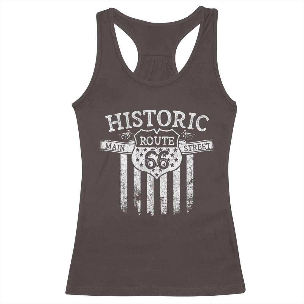Historic Route 66 Highway Racerback Tank Top Main Street Of America
