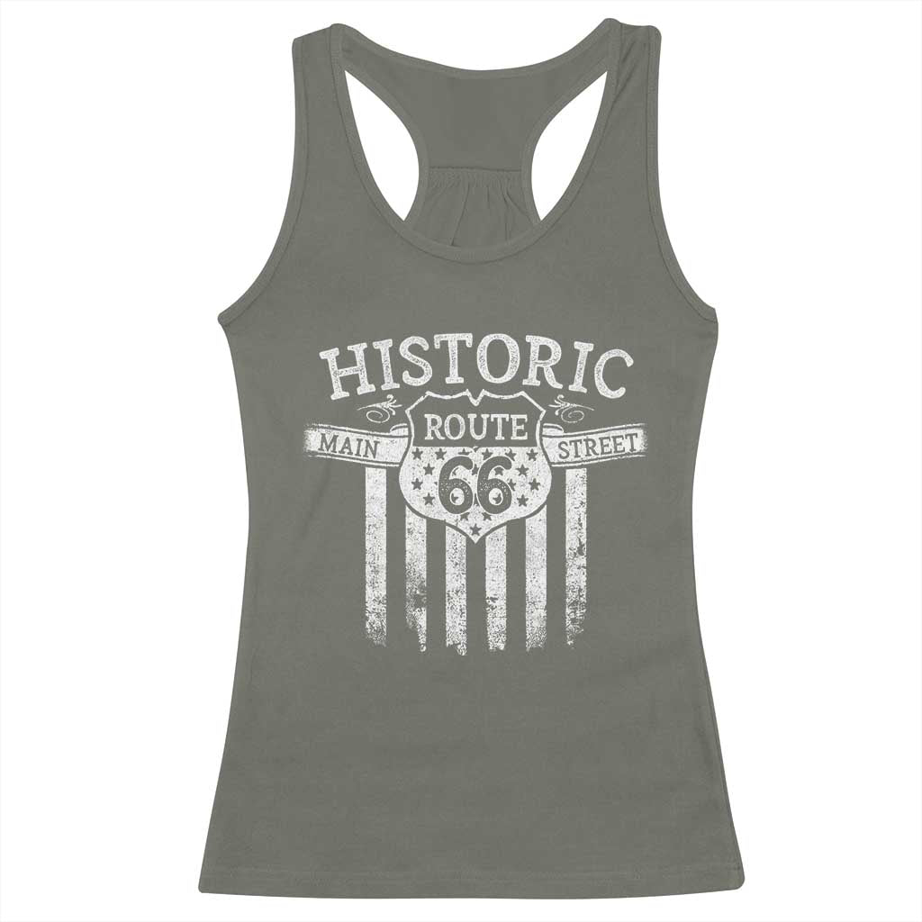 Historic Route 66 Highway Racerback Tank Top Main Street Of America