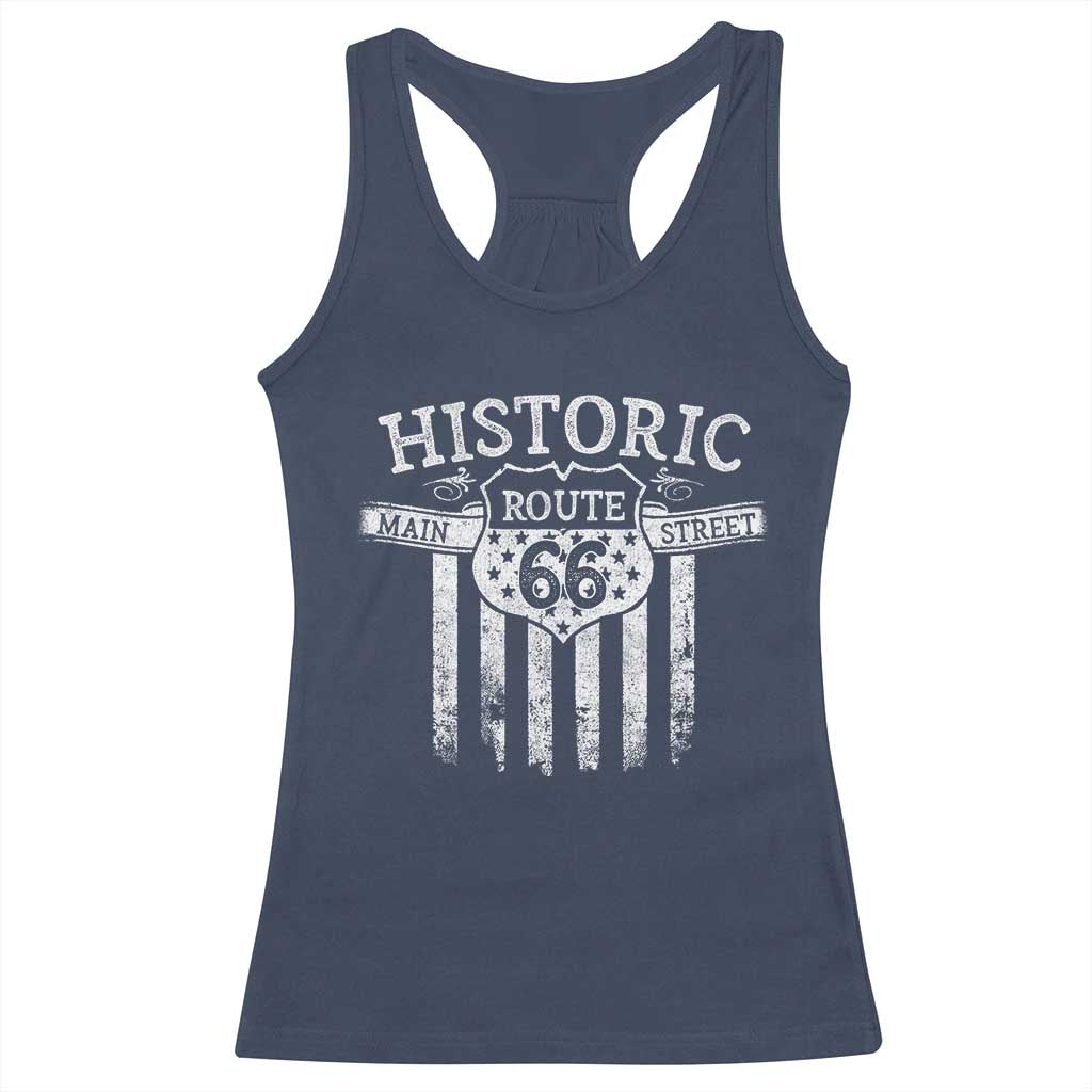 Historic Route 66 Highway Racerback Tank Top Main Street Of America