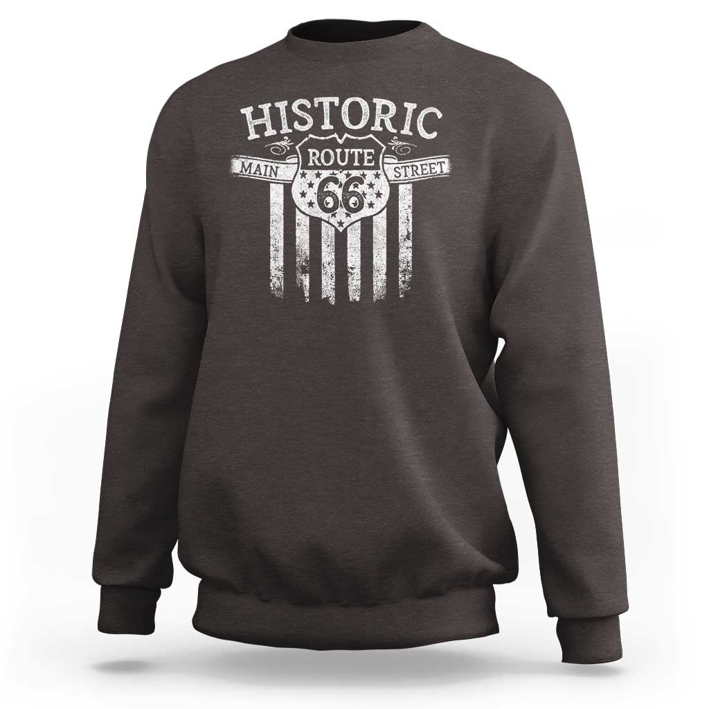 Historic Route 66 Highway Sweatshirt Main Street Of America