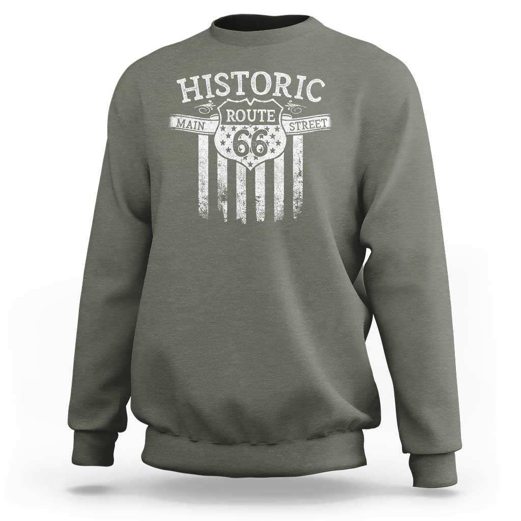 Historic Route 66 Highway Sweatshirt Main Street Of America