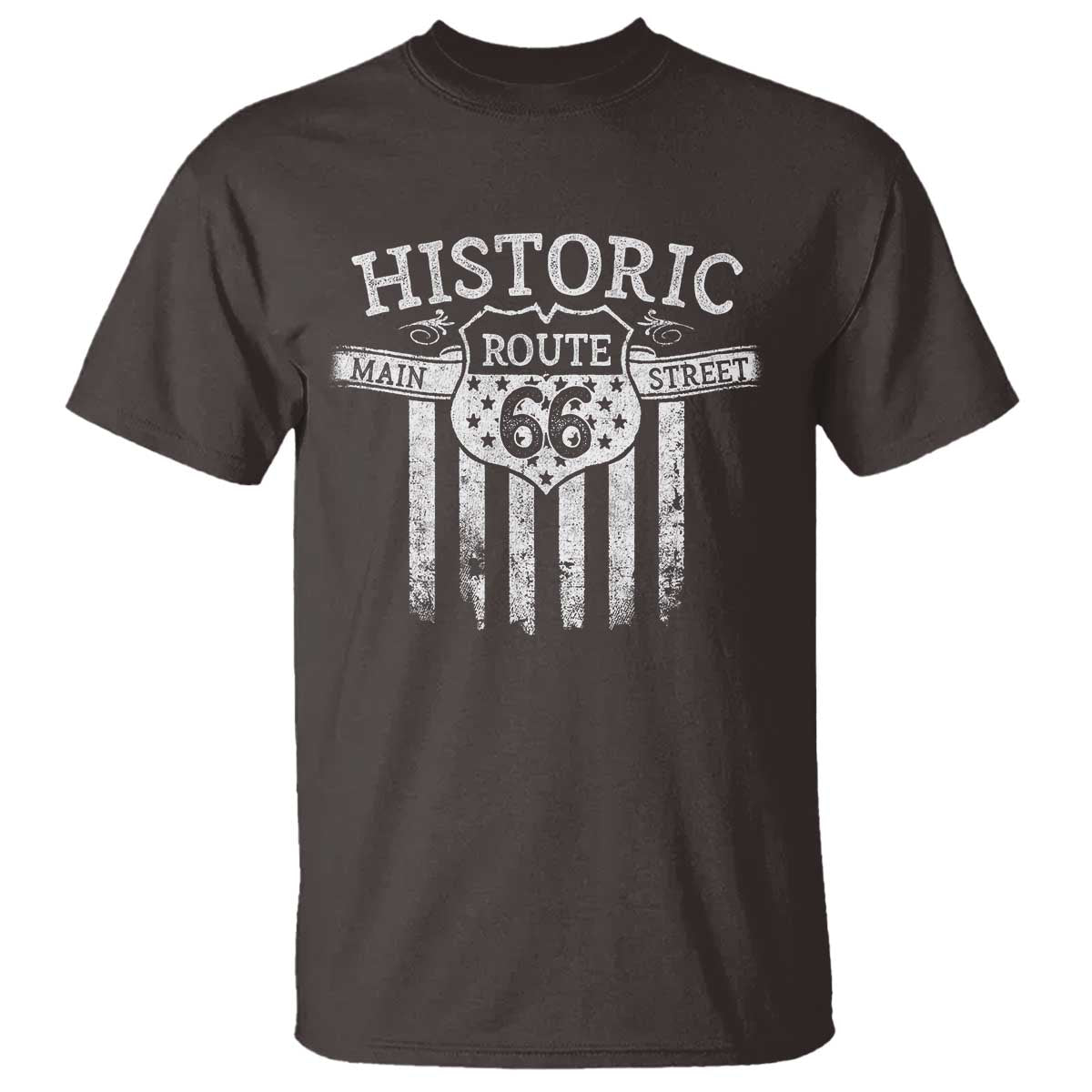 Historic Route 66 Highway T Shirt Main Street Of America