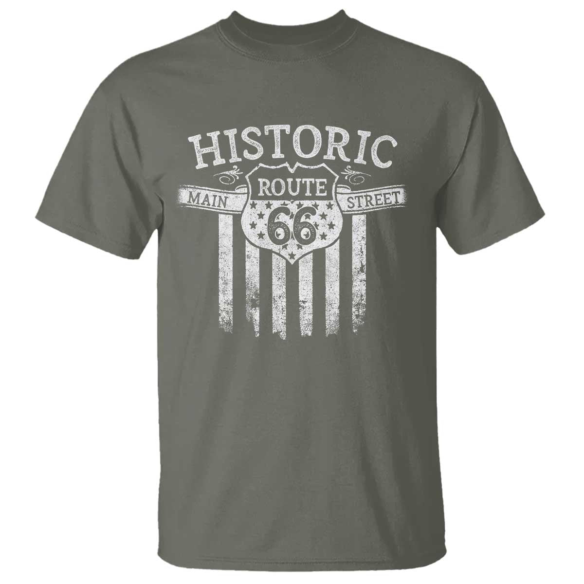 Historic Route 66 Highway T Shirt Main Street Of America