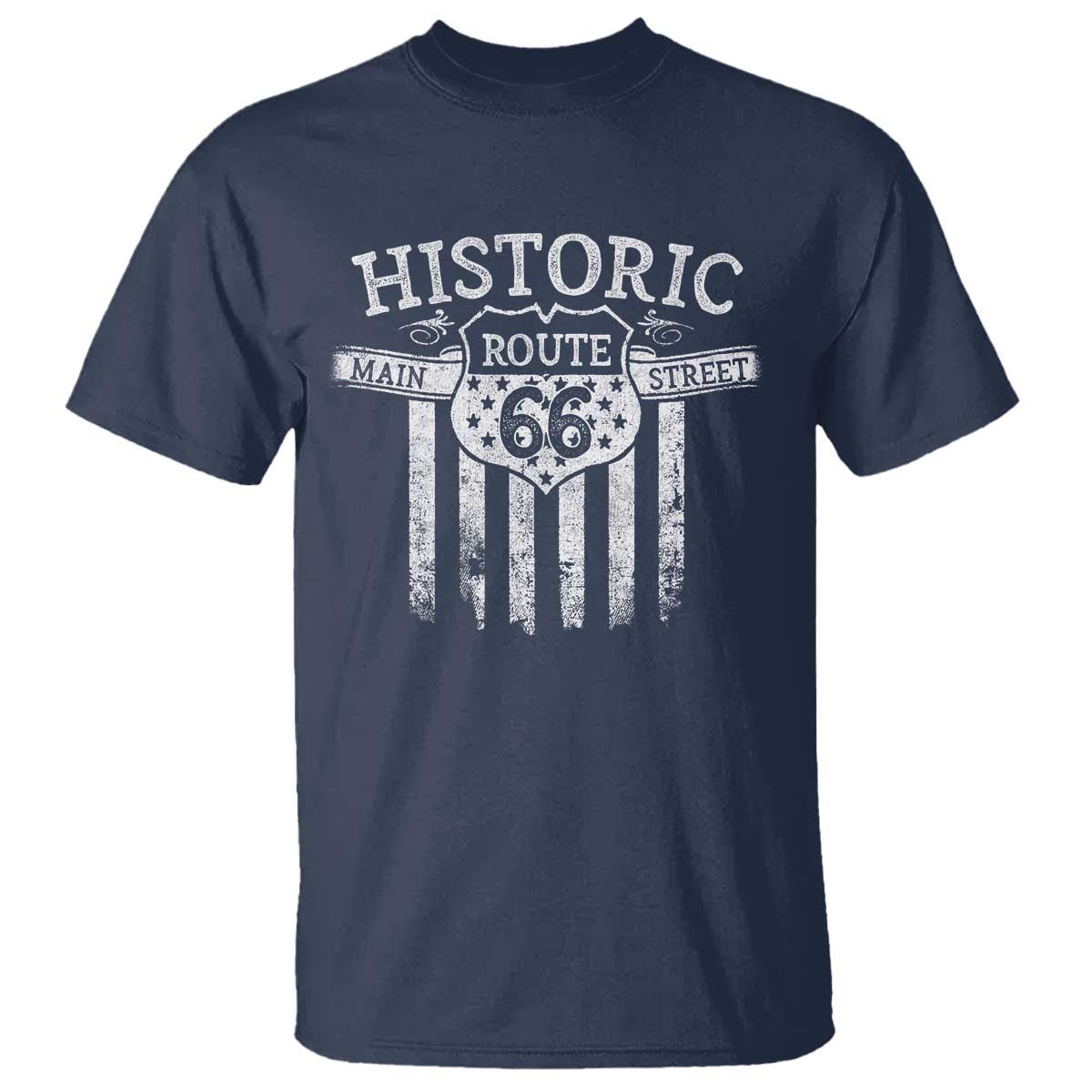 Historic Route 66 Highway T Shirt Main Street Of America