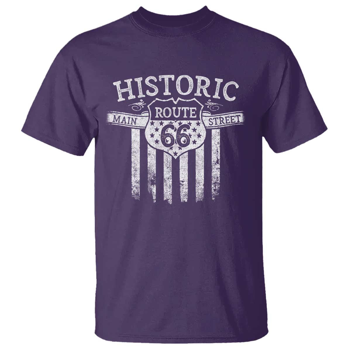 Historic Route 66 Highway T Shirt Main Street Of America