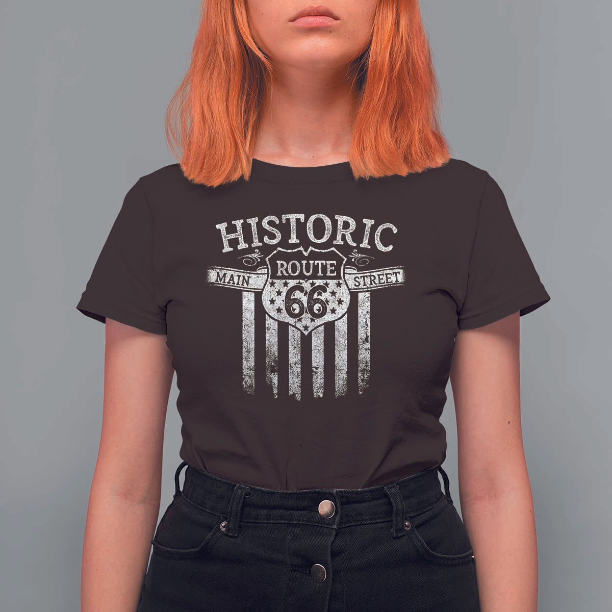 Historic Route 66 Highway T Shirt For Women Main Street Of America