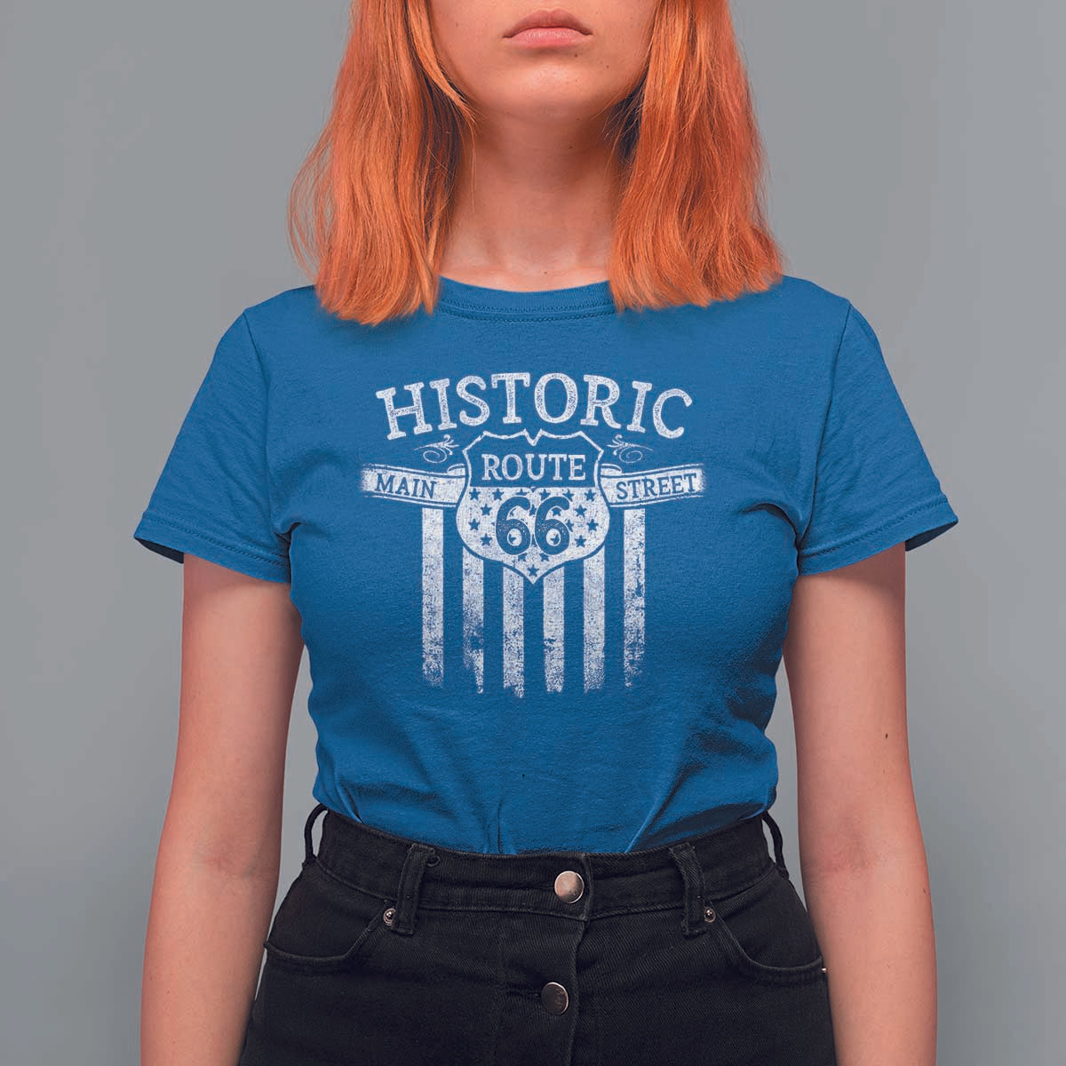 Historic Route 66 Highway T Shirt For Women Main Street Of America