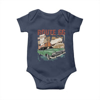 Historic Route 66 Highway Baby Onesie Main Street Of America Vintage Car