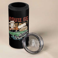 Historic Route 66 Highway 4 in 1 Can Cooler Tumbler Main Street Of America Vintage Car