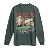 Historic Route 66 Highway Long Sleeve Shirt Main Street Of America Vintage Car