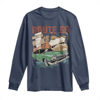 Historic Route 66 Highway Long Sleeve Shirt Main Street Of America Vintage Car