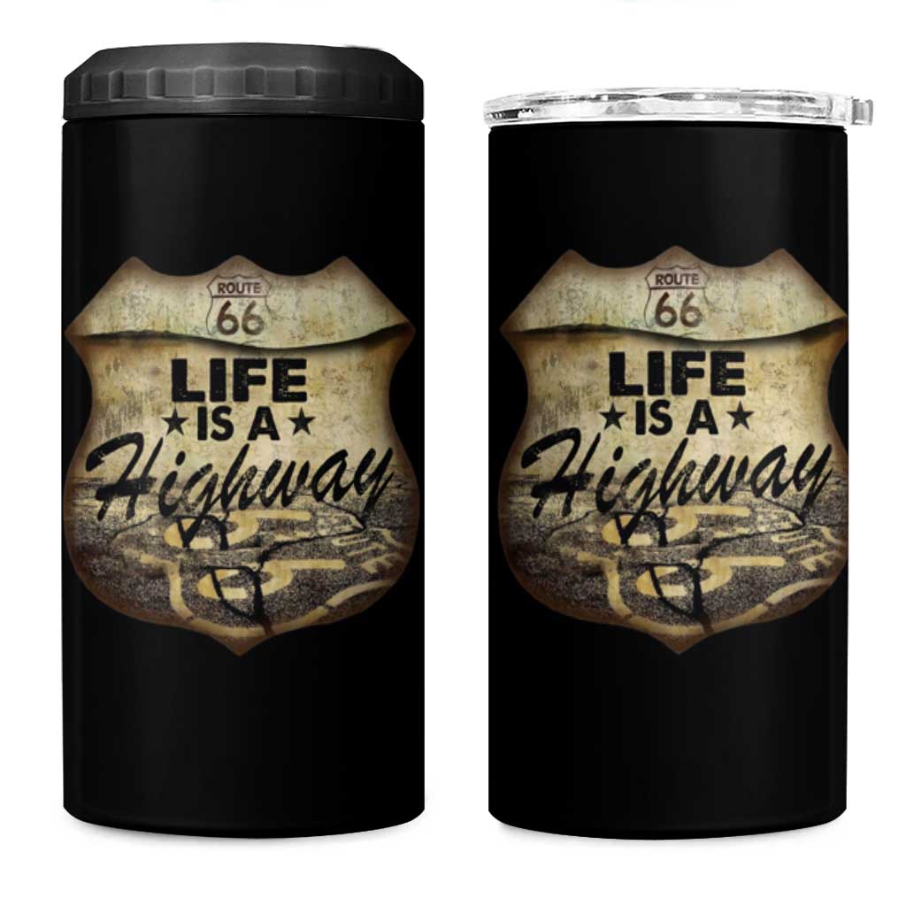 Life Is A Highway Road Trip 4 in 1 Can Cooler Tumbler