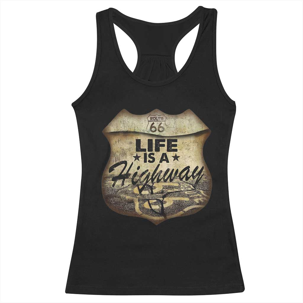 Life Is A Highway Road Trip Racerback Tank Top