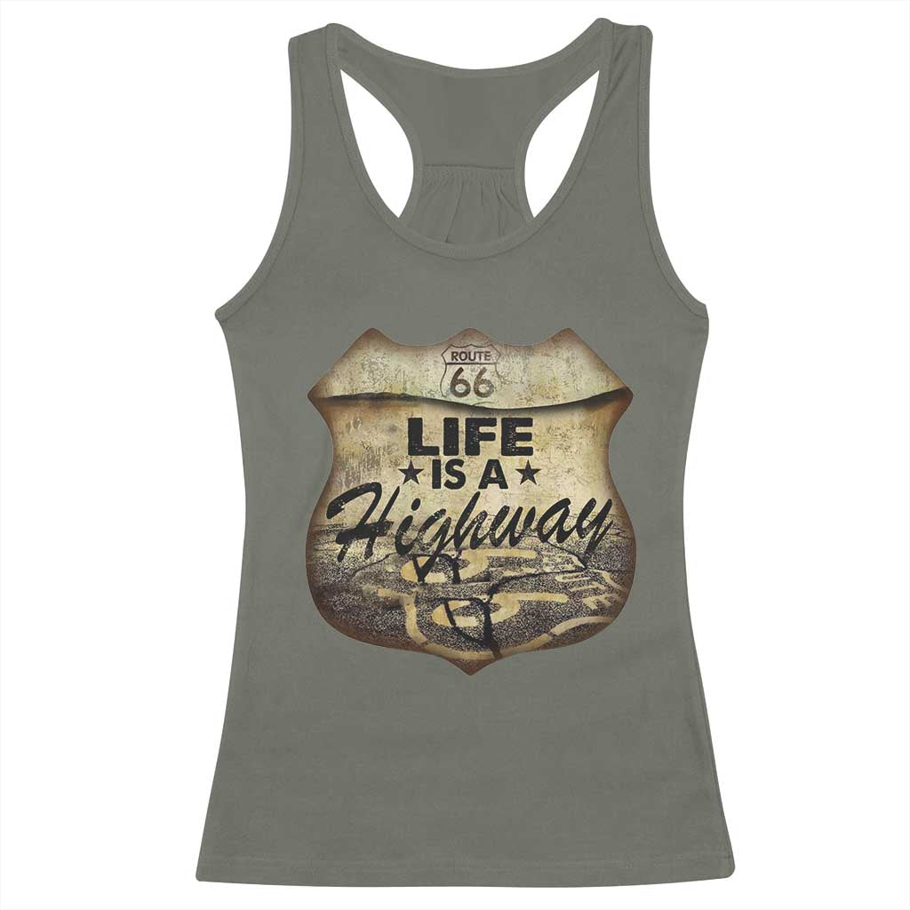 Life Is A Highway Road Trip Racerback Tank Top