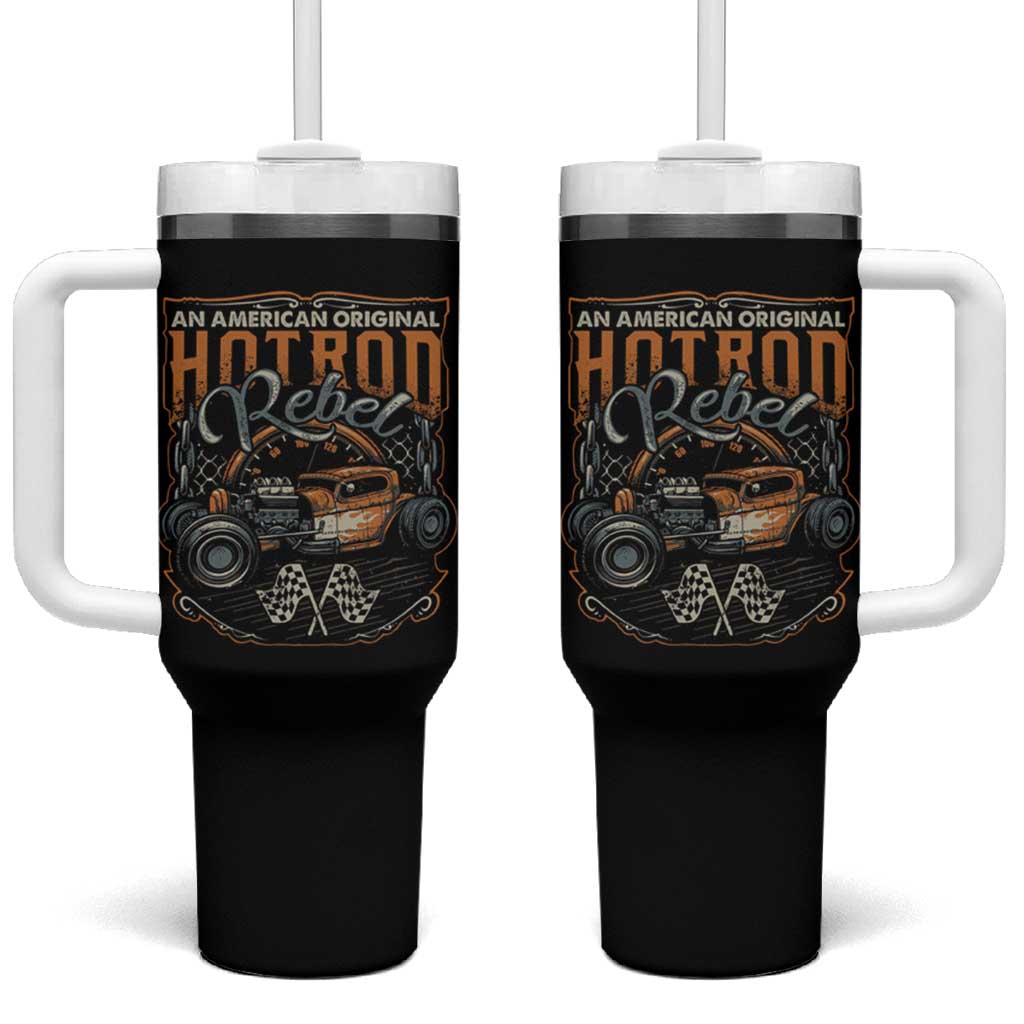 Vintage Hotrod Hot Rodder Tumbler With Handle